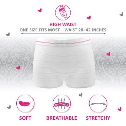 <img src="disposable_postpartum_underwear_5_pack.jpg" alt="Disposable Postpartum Underwear 5 Pack (without Pad)">